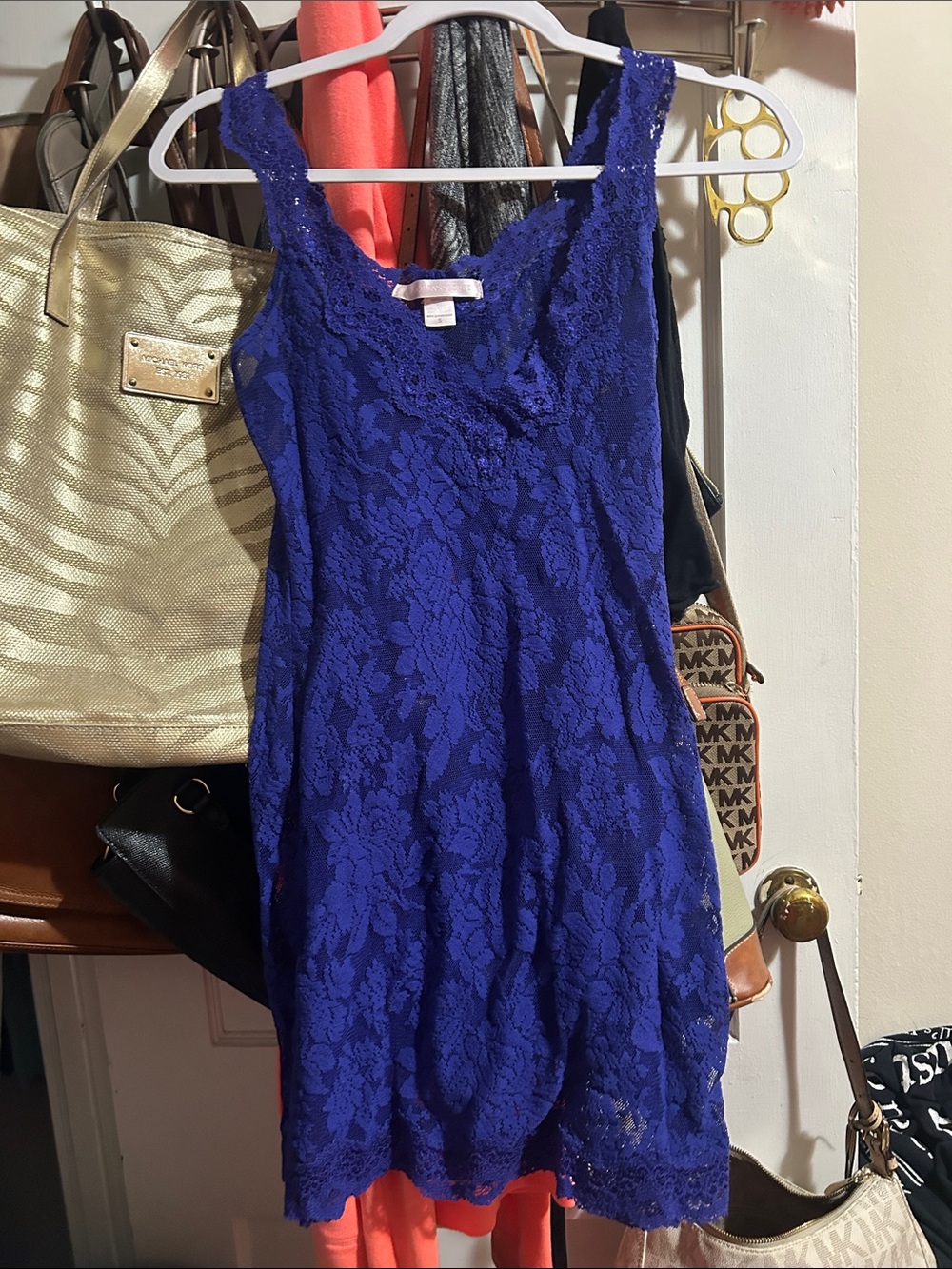 Victoria's Secret Cobalt Lace Tank Dress